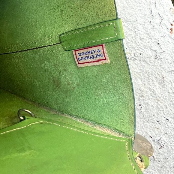 Dooney & Bourke Vintage Alto Pyramid Italy Rare Green Sling Backpack Bag - Picture 10 of 14